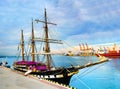 Panorama of the port ships