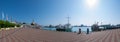 Panorama of the port in Sochi