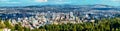 Panorama of Portland downtown in Oregon