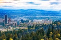 Panorama of Portland from Macleay Park, Oregon,USA Royalty Free Stock Photo