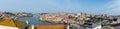 Panorama of Porto center as seen from southern bank of Douro river