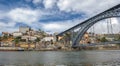 Panorama of Porto with Luis I Bridge, Portugal