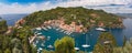 Panorama of Portofino, Italian Riviera, Liguria Royalty Free Stock Photo