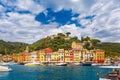 Panorama of Portofino, Italian Riviera, Liguria Royalty Free Stock Photo