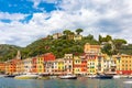 Panorama of Portofino, Italian Riviera, Liguria Royalty Free Stock Photo