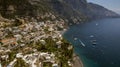 Panorama of Positano town and Amalfi Coast, Italy Royalty Free Stock Photo