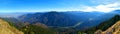 Panorama from Postavaru peak, Poiana Brasov, Romania, Transylvania - Carpathian mountains Royalty Free Stock Photo