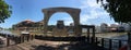 Panorama of Power Generation Sluice by the River in Malacca Ancient City, Malaysia.