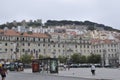 Lisbon, 16th July: Panorama from Praca Figueira square in Baixa district of Lisbon