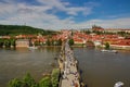 Panorama, prague castle, Charles Bridge, Moldau, Prague, Czech republic Royalty Free Stock Photo