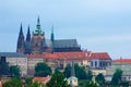 Panorama of Prague including Charles Bridge