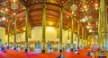 Panorama of prayer hall of Phra Viharn Luang, Wat Chedi Luang, Chiang Mai, Thailand