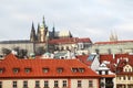 The panorama of the Prazhsky Hrad in the center of Prague