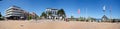 Panorama of the promenade of Scharbeutz, baltic sea, Germany Royalty Free Stock Photo