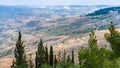 Panorama Promised Land from Mount Nebo in winter Royalty Free Stock Photo