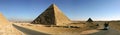 Panorama of the pyramids of Giza