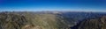 Panorama of the Pyrenees mountains in Andorra, from top of Coma