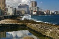 Panorama of quay of Havana Royalty Free Stock Photo