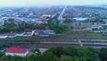 Panorama Railway Station Elk Dworzec Kolejowy Aerial View Poland