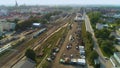 Panorama Railway Station Stargard Dworzec Kolejowy Aerial View Poland