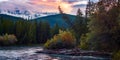 Panorama of the rapid river of Chuya