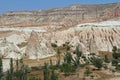 Panorama of Red and Rose valley. Cappadocia. Turkey Royalty Free Stock Photo