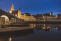 Panorama of Regensburg at evening Royalty Free Stock Photo