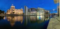 The Reichstag and the Paul-Loebe-Haus in Berlin at dawn