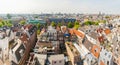 Panorama of residential areas in Amsterdam. Aerial view. Holland, Netherlands. Royalty Free Stock Photo