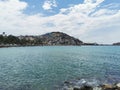 Panorama of the resort town of Kusadasi and the Aegean Sea. Turkey. Royalty Free Stock Photo