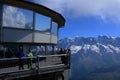 The Panorama-Restaurant on top of Schilthorn is turning 360 degrees Royalty Free Stock Photo