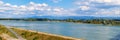 Panorama of the Rhine river Royalty Free Stock Photo