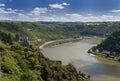 Panorama of the Rhine River Valley with Castle Katz