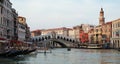 Panorama of Rialto bridge, Venice