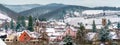 Panorama of Ribeauville, a town in Haut-Rhin department of France Royalty Free Stock Photo