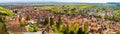 Panorama of Ribeauville, a traditional village in France