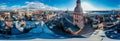 Riga City Dome church in Old Town, Historical Monument, drone 360 vr Panorama