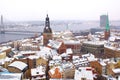 Panorama of Riga downtown Royalty Free Stock Photo