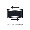 panorama with right arrow isolated icon. simple element illustration from electronic stuff fill concept icons. panorama with right