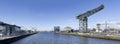 Panorama of River Clyde in Glasgow Royalty Free Stock Photo