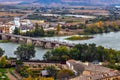 Panorama of the river Ebro in Tudela, Navarra, Spain