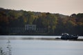 Panorama at the River Havel, Lake Wannsee in Autumn, Zehlendorf, Berlin Royalty Free Stock Photo