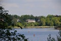 Panorama at the River Havel, Peacock Island, Wannsee in Spring, Zehlendorf, Berlin Royalty Free Stock Photo