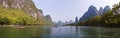 Panorama of the river Li (lijang) between Guilin and Yangshuo