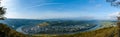 Panorama of the River Moselle, Germany, from the hills above Bernkastel-Kues Royalty Free Stock Photo