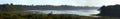 Panorama of the river Oredezh Royalty Free Stock Photo