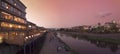 Panorama of river Pontocho in Kyoto. Royalty Free Stock Photo