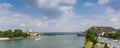 Panorama of the river Rhine close to Koblenz Royalty Free Stock Photo
