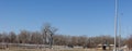 Panorama River`s Edge Plaza Council Bluffs Iowa USA in Spring.