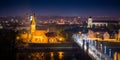 Panorama of the river and town of Kaunas